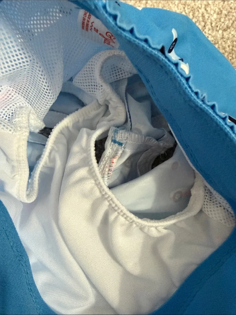 NWT Boys Blue Race Car Swim Shorts with Lining 2T